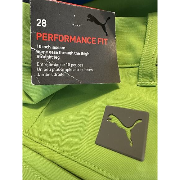 NWT Puma Golf Mens Jackpot Shorts 28 UPF 50+ Performance Fit 10” Inseam Greenery - Picture 10 of 13